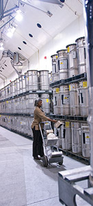 Performing a survey on shipping containers stored at the K Area Complex