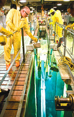 Setting radiation rates while handling fuel on the tilt table in the L Area Complex